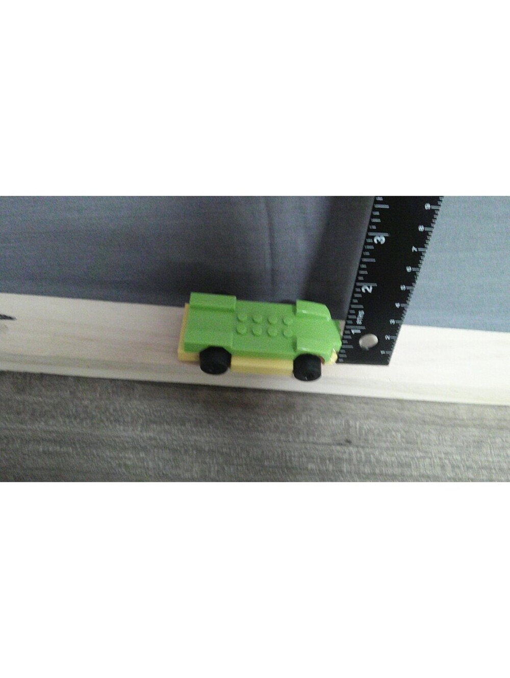 LEGO Green and Yellow Toy Car with Black Wheels